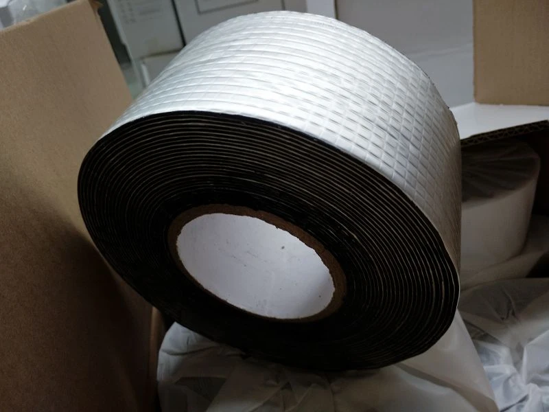 Ruban en aluminium avec support en caoutchouc butyle